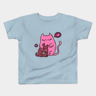 Cute Cats Hugging Kids T-Shirt